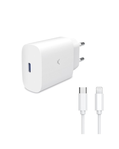 KSIX Cargador USB de Pared 1m - Carga Rápida para Smartphones
