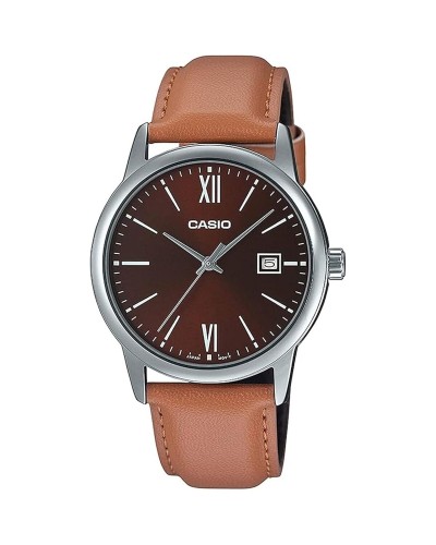 Casio DATE Reloj de Hombre Piel Bronce (37mm) - Clásico & Elegante

