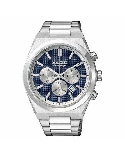 Vagary IV4-918-73 Montre Homme Acier Bleu Dateur Étanche

