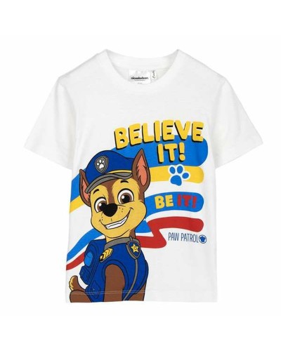T-shirt med kortärm Barn The Paw Patrol Vit