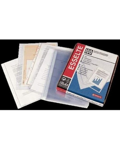 Esselte A4 Clear Punched Pockets - Office Document Protection (100 Pcs)
