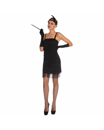 Schwarzes Kostüm für Erwachsene, 4-teilig: Halloween-Verkleidung, Cosplay - Einheitsgröße
