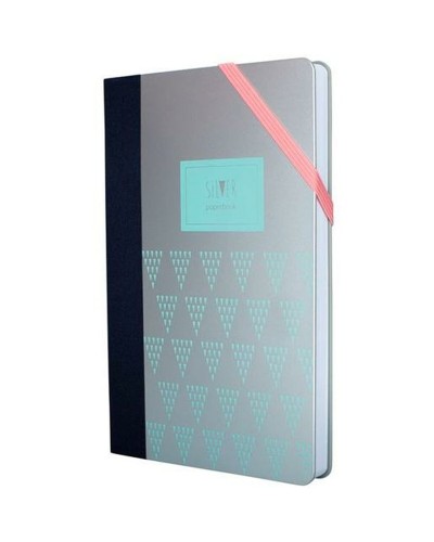 Agenda Milan Turquoise Argent - 21x14.6 cm - Organisation Quotidienne

