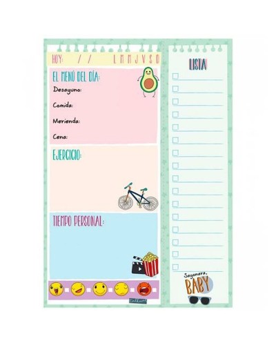 Finocam Talkual Agenda Diaria 2024, 14.8x21cm, Blanca - Organización Eficaz
