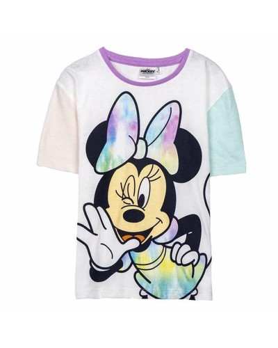 Maglia a Maniche Corte per Bambini Minnie Mouse Rosa