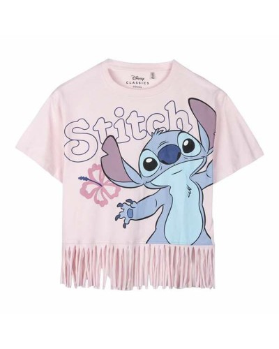 Stitch Pink T-Shirt for Kids - Short Sleeve Cotton Disney - Size [Insert Size]
