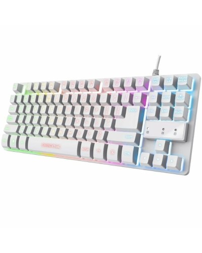 Gaming Keyboard Trust GXT 833W Wit Qwerty Spaans QWERTY