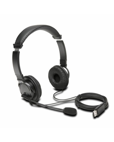 Kensington K97601WW Auriculares con Micrófono - Negro, Ideales para PC/Móvil
