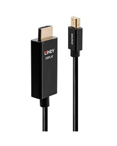 LINDY Mini DisplayPort to HDMI Adapter 2m - 4K Audio Video Converter Cable
