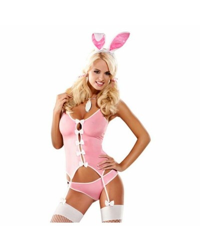 Costume Érotique Obsessif Rose : Dentelle, Ouvert, Lingerie Sexy
