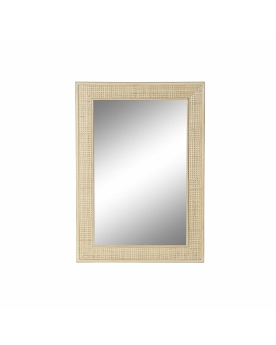 Miroir mural DKD Home Decor Vintage Scandi, Bois naturel multicolore, 70,5 x 2,5 x 100,5 cm
