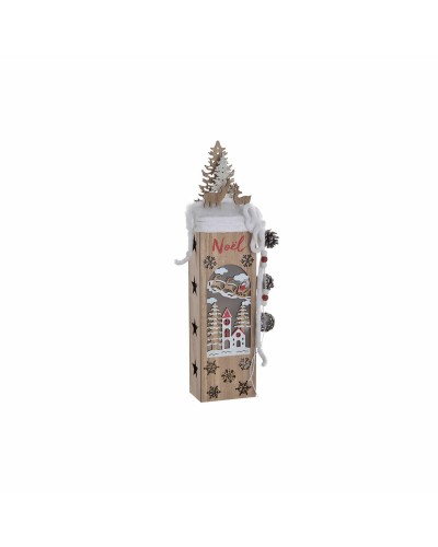 Decorazione Natalizia DKD Home Decor 8424001607358 Babbo Natale Naturale Albero LED (11 x 7 x 50 cm)