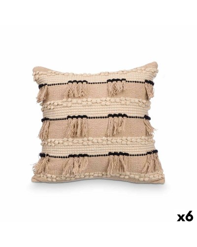 Coussin GiftDecor Noir Naturel 45x15x45cm Lot de 6 pour Décoration Moderne
