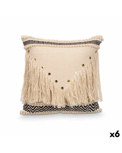 GiftDecor Kissen 45x15x45 cm | 6er Set | Schwarz Natur | Komfortable Heimdekoration
