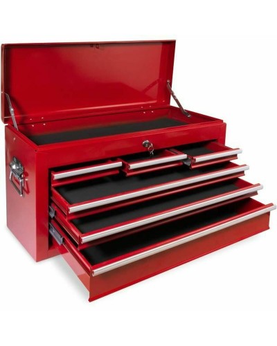 Defpro Red Metal Tool Chest, 6 Drawers with Key, [Dimensions]

