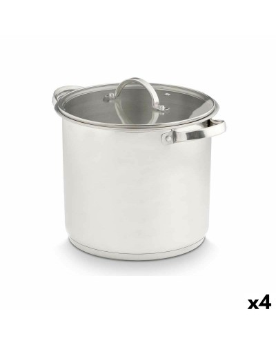 Kastrull med glaslock Kinvara 17396 Silvrig 31 x 25 x 24 cm Induktionshäll (4 antal)