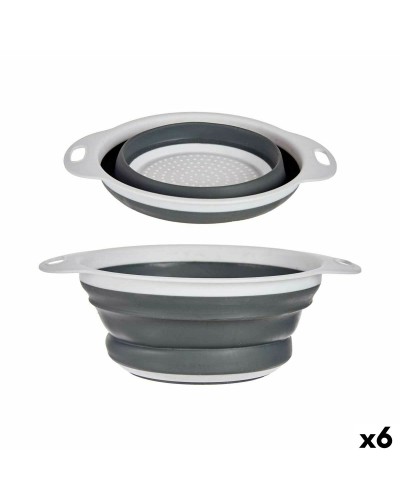 Passoire Kinvara Multifonction Blanc Gris 25 x 20 x 8,5 cm (6 Unités)
