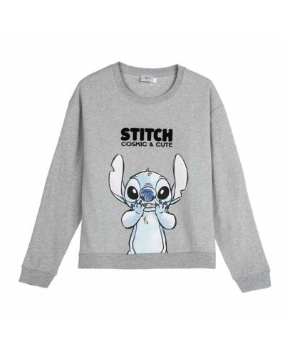Unisex Stitch Grey Sweatshirt - Soft Cotton - Casual and Comfortable
