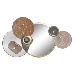 Wall Mirror DKD Modern Circles Grey Golden Metal Terracotta (96.5 x 59 cm)
