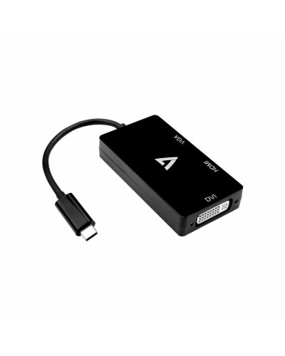 USB C - HDMI Adapteri V7 V7UC-VGADVIHDMI-BLK  Musta