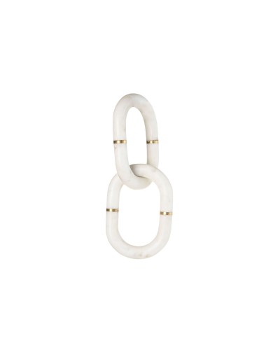 ESPRIT Decorative Statue, White and Gold with Chain, 13 x 13 x 28 cm
