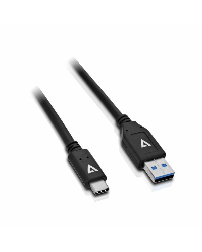 USB A - USB C kaapeli V7 V7U3.1AC-1M-BLK-1E   Musta