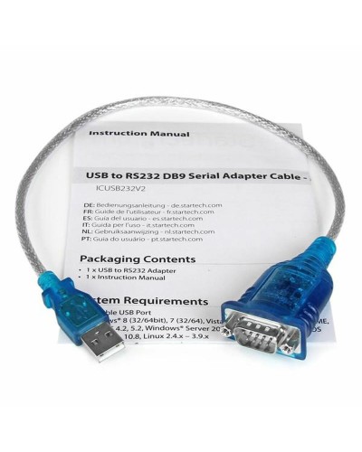 StarTech ICUSB232V2: USB to Serial RS232 Adapter - Grey - Data Conversion
