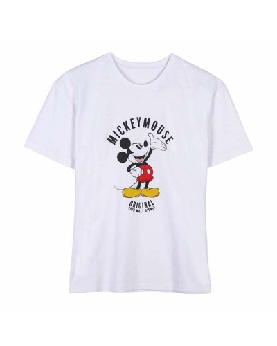 Maglia a Maniche Corte Donna Mickey Mouse Bianco