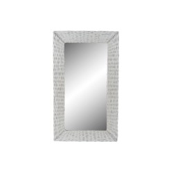 Väggspegel DKD Home Decor Glas MDF Vit vide Cottage (87 x 147 x 4 cm) (87 x 4 x 147 cm)