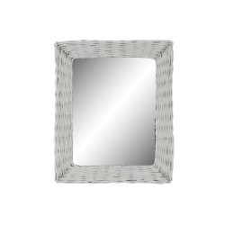 Miroir mural DKD Home Decor Cristal MDF Blanc Cottage | Décoration rustique
