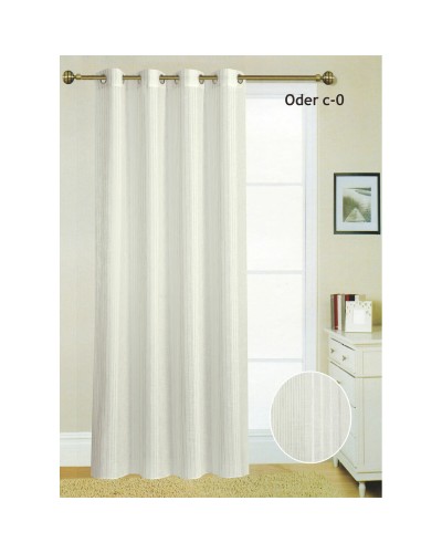 Cortina Hosteline ODER, Blanco Cálido, 140 x 260 cm, Diseño Moderno, para Ventanas Grandes
