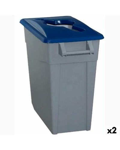 Mülleimer für Wertstoffe Denox 65L Blau (2er Set)
