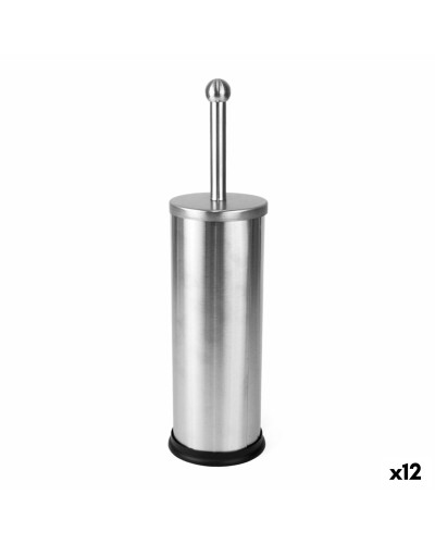 Toiletborstel Confortime Roestvrij staal Zilverkleurig 9,5 x 37 cm (12 Stuks)