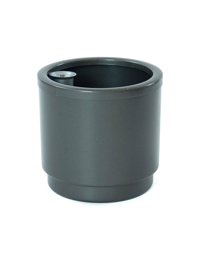 Vaso Autoirrigante Plastiken Antracite, Diametro 22 cm, Elegante e Funzionale