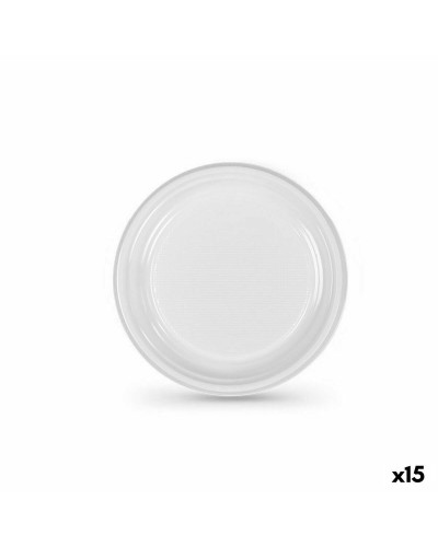 Set med återanvändbara tallrikar Algon Vit Plast 17 x 17 x 1,5 cm (36 antal)