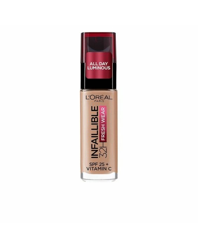 L'Oréal Infaillible Fresh Wear Fond de Teint N.225 - SPF 25, 30ml - Longue Tenue
