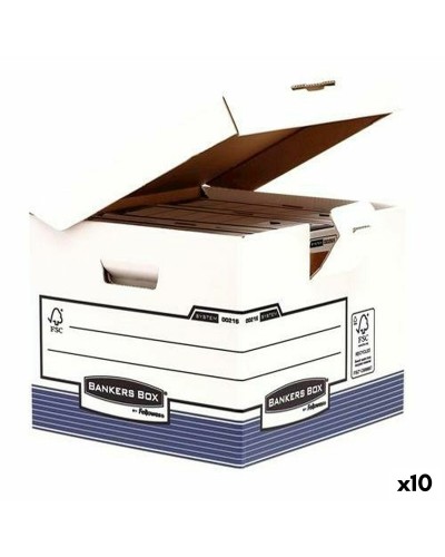 Fellowes Archivbox A4 Blau/Weiß - 31x37,7x39,5 cm - 10er Pack
