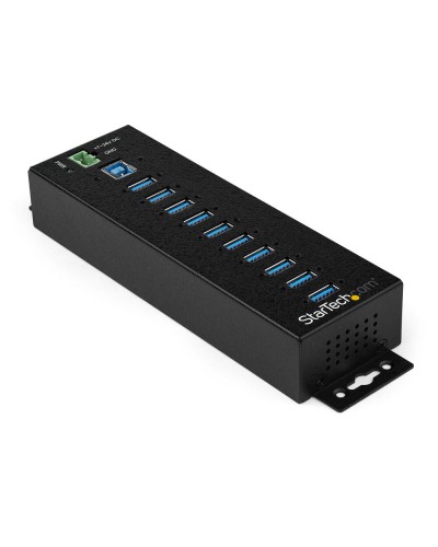 StarTech USB 3.0 Hub mit 10 Ports und Netzteil - Schnellladung für Smartphones/Tablets
