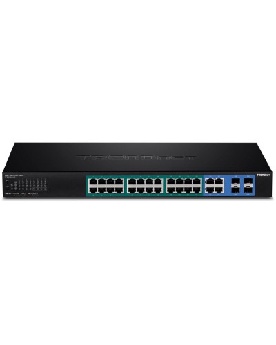 Trendnet TPE-5028WS Switch Gigabit PoE+ de 24 Puertos - Gestionado Inteligente - Negro

