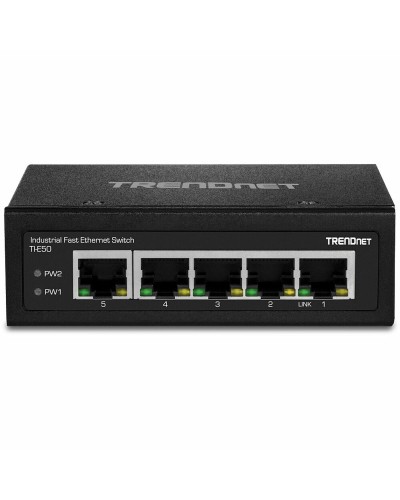 Trendnet TI-E50 Switch Industriel 5 Ports RJ45 - Ethernet PoE+ - Noir
