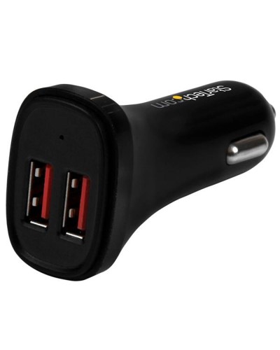 Startech Caricabatterie Auto USB Rapido - 2 Porte USB, Nero - Per Smartphone & Tablet
