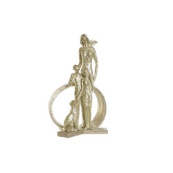 Estatua Decorativa DKD Home Decor Resina Dorada - Escultura Familiar Moderna (26 x 14,5 x 39 cm)

