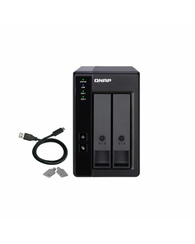 QNAP TR-002 External NAS 2 Bay USB 3.0 - Black Data Storage
