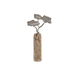 Decorative Statue DKD Silver Tree Trunk Mango Wood (26 x 11 x 51 cm)
