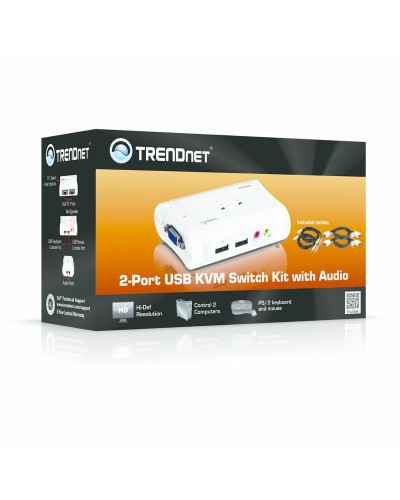 Trendnet TK-209K Commutateur KVM 2 Ports VGA USB Clavier Souris
