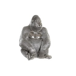 Gorilla Kolonial Dekorativ Silberfarben DKD Home Decor, 46 x 40 x 61 cm
