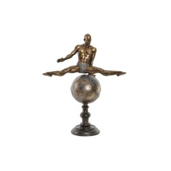 Estatua Decorativa DKD Home Decor: Elegante Gimnasta en Resina Dorada (36x19x46cm)
