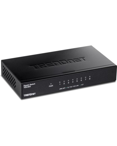 Trendnet TEG-S83 Gigabit Ethernet Switch 8 Ports - Schwarz - Desktop
