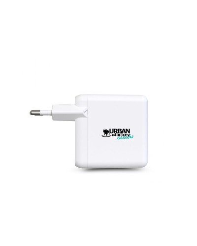 Urban Factory USB-C Charger 65W + Cable - White - Fast Charging
