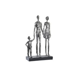 Prydnadsfigur DKD Home Decor Silvrig Svart Harts Modern Familj (26 x 11,5 x 41,5 cm)